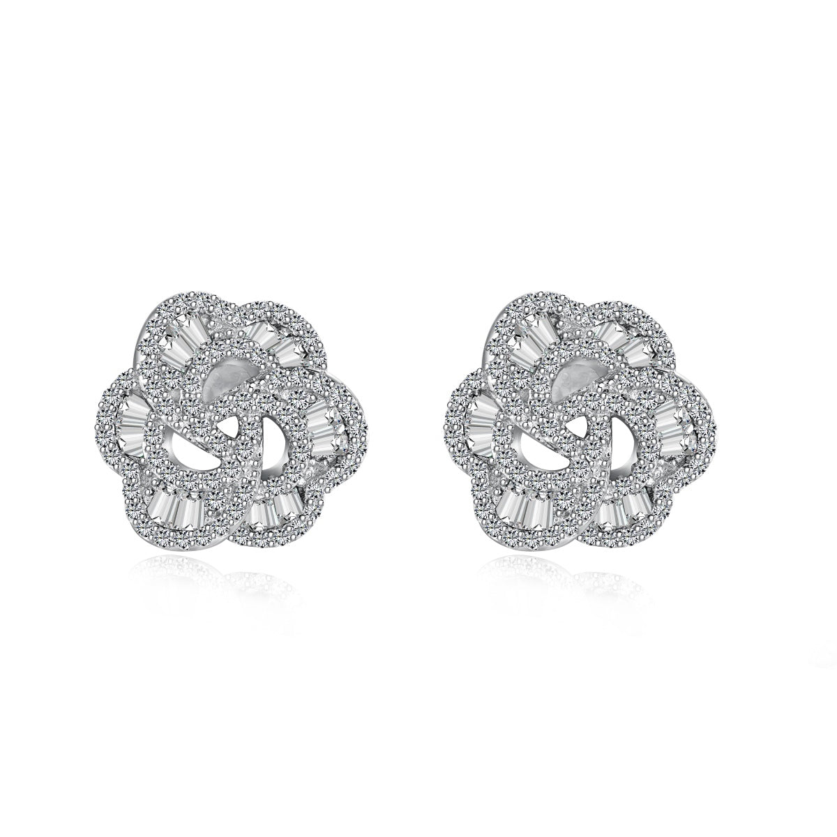 [Rose Jewellery]Exquisite Flower Shape Daily Earrings