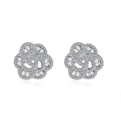 [Rose Jewellery]Exquisite Flower Shape Daily Earrings