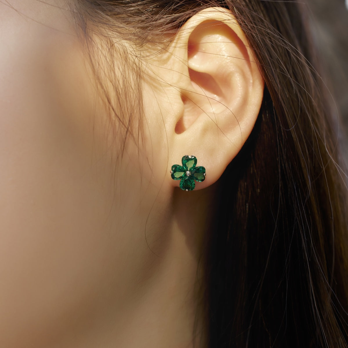 [Rose Jewellery]Four-Leaf Clover Ball Earrings