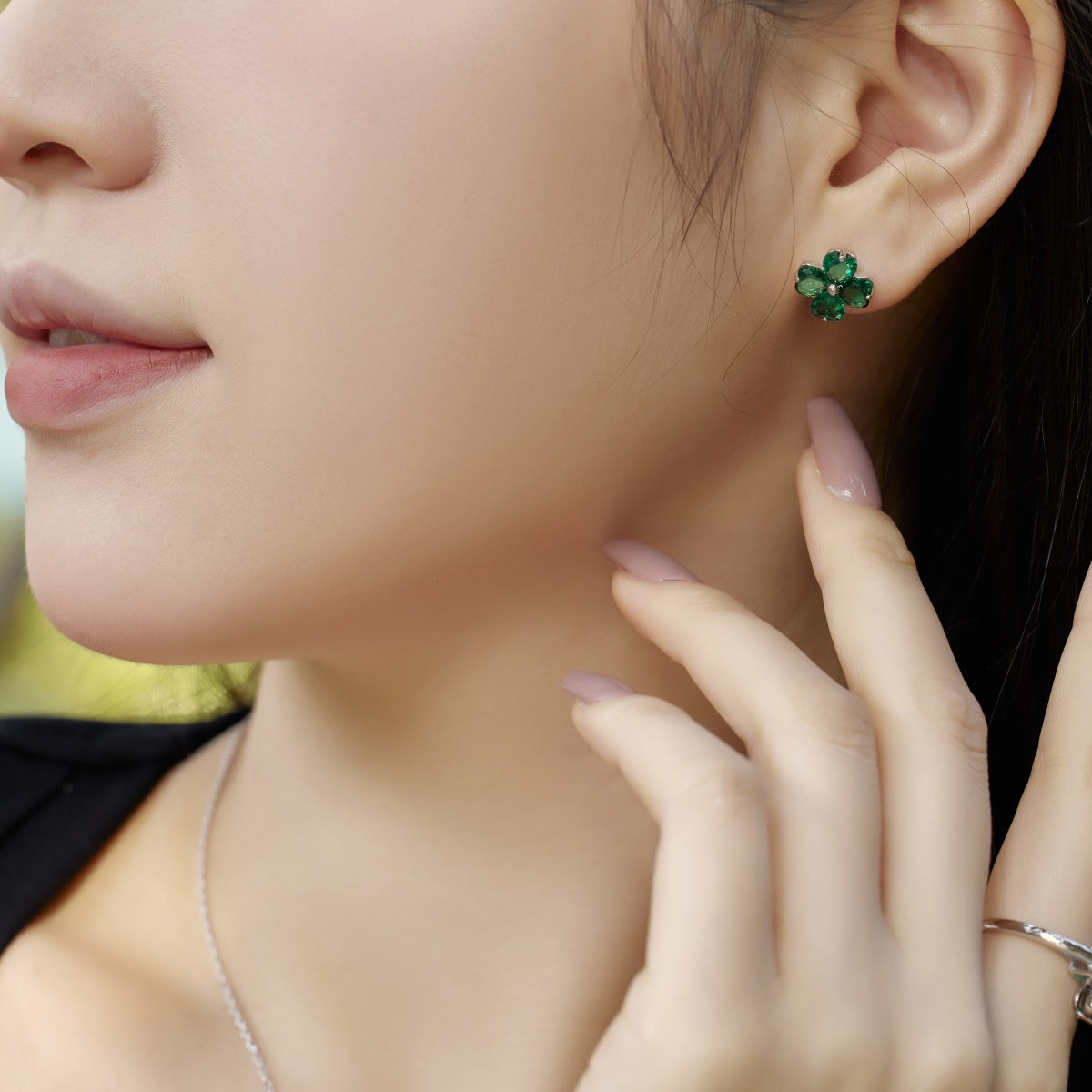 [Rose Jewellery]Four-Leaf Clover Ball Earrings