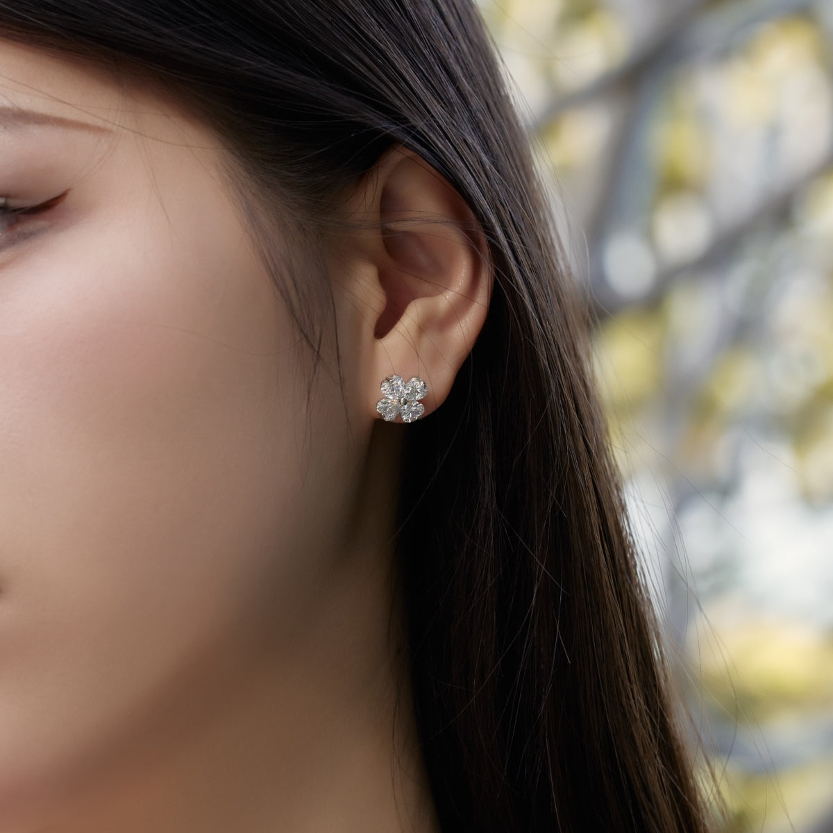 [Rose Jewellery]Four-Leaf Clover Ball Earrings