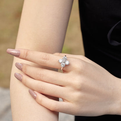 [Rose Jewellery]Four-Leaf Clover Eight-Pointed Star Ring