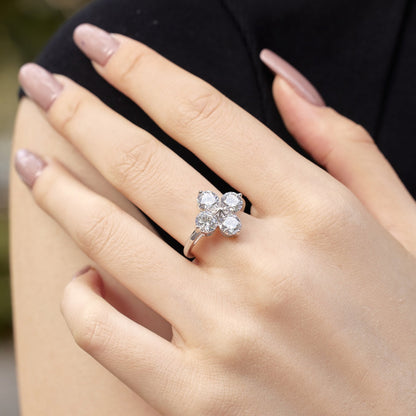 [Rose Jewellery]Four-Leaf Clover Eight-Pointed Star Ring