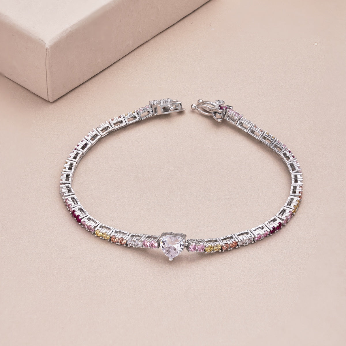 [Rose Jewellery]Delicate Romantic Heart Shape Lover Bracelet