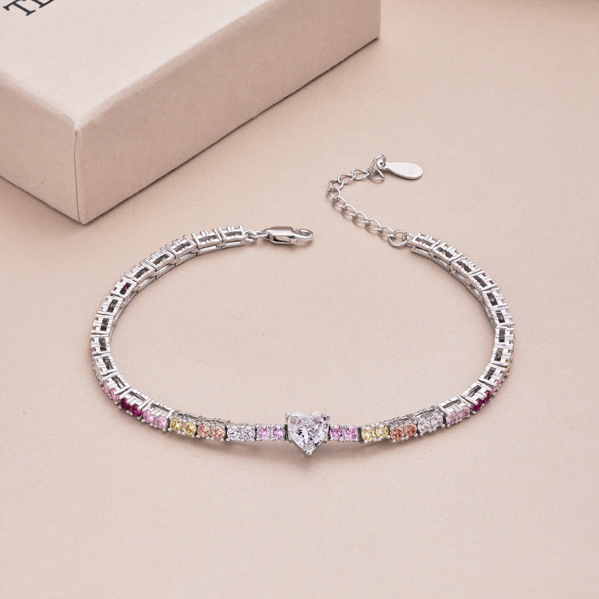 [Rose Jewellery]Delicate Romantic Heart Shape Lover Bracelet