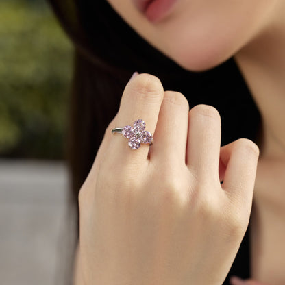 [Rose Jewellery]Four-Leaf Clover Eight-Pointed Star Ring