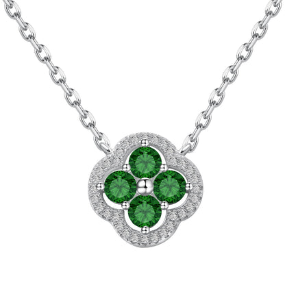 [Rose Jewellery]Exquisite Necklace With Four-Leaf Clover Flower Design