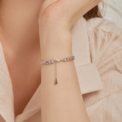 [Rose Jewellery]Delicate Colorful Multi Cut Daily Bracelet