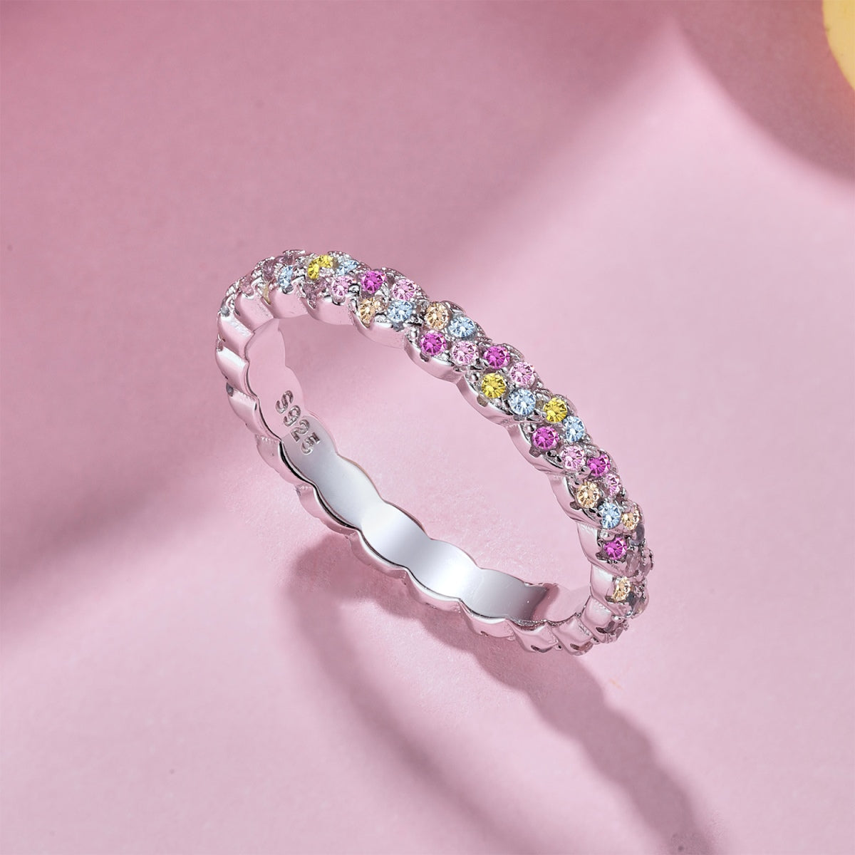 [Rose Jewellery]Dainty Ebullient Round Cut Daily Ring