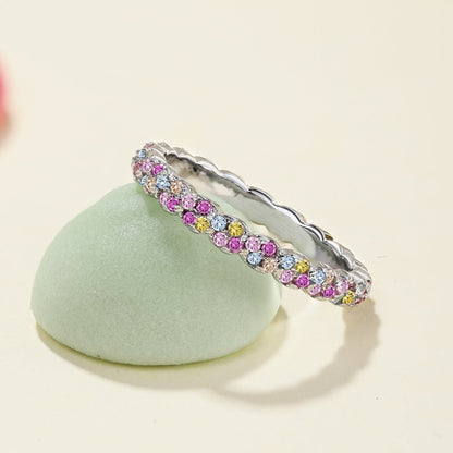 [Rose Jewellery]Dainty Ebullient Round Cut Daily Ring