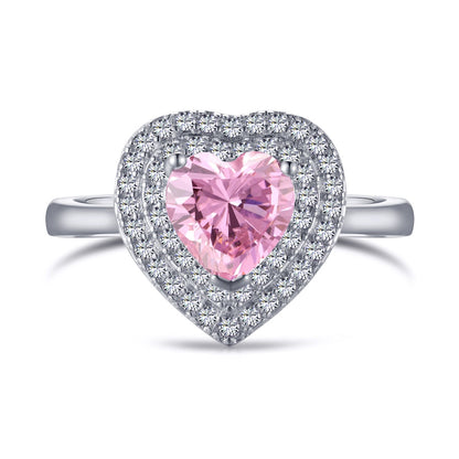 [Rose Jewellery]Delicate Ebullient Heart Shape Wedding Ring