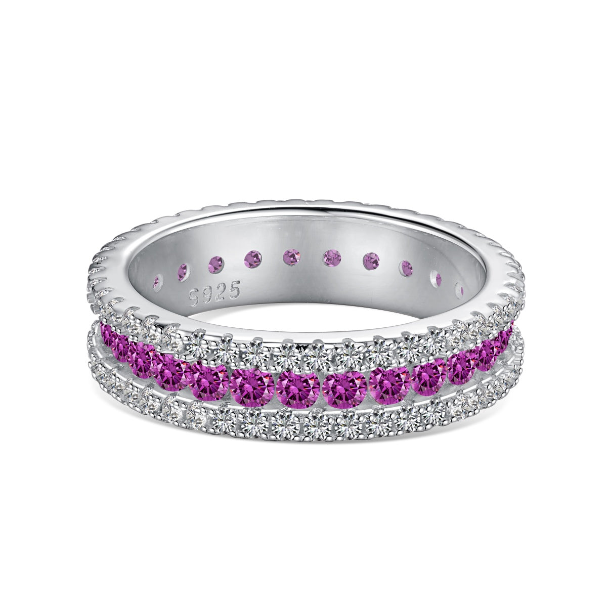 [Rose Jewellery]Delicate Colorful Round Cut Daily Ring