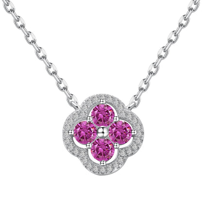 [Rose Jewellery]Exquisite Necklace With Four-Leaf Clover Flower Design