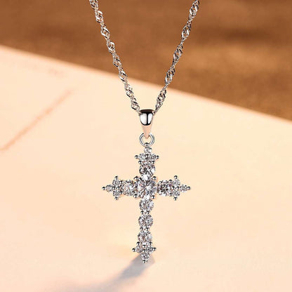 [Rose Jewellery]Delicate Cross Shape Necklace