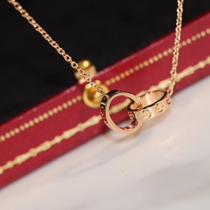 [Rose Jewellery]LOVE NECKLACE PINK GOLD AND SILVER