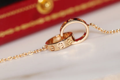 [Rose Jewellery]LOVE NECKLACE PINK GOLD AND SILVER