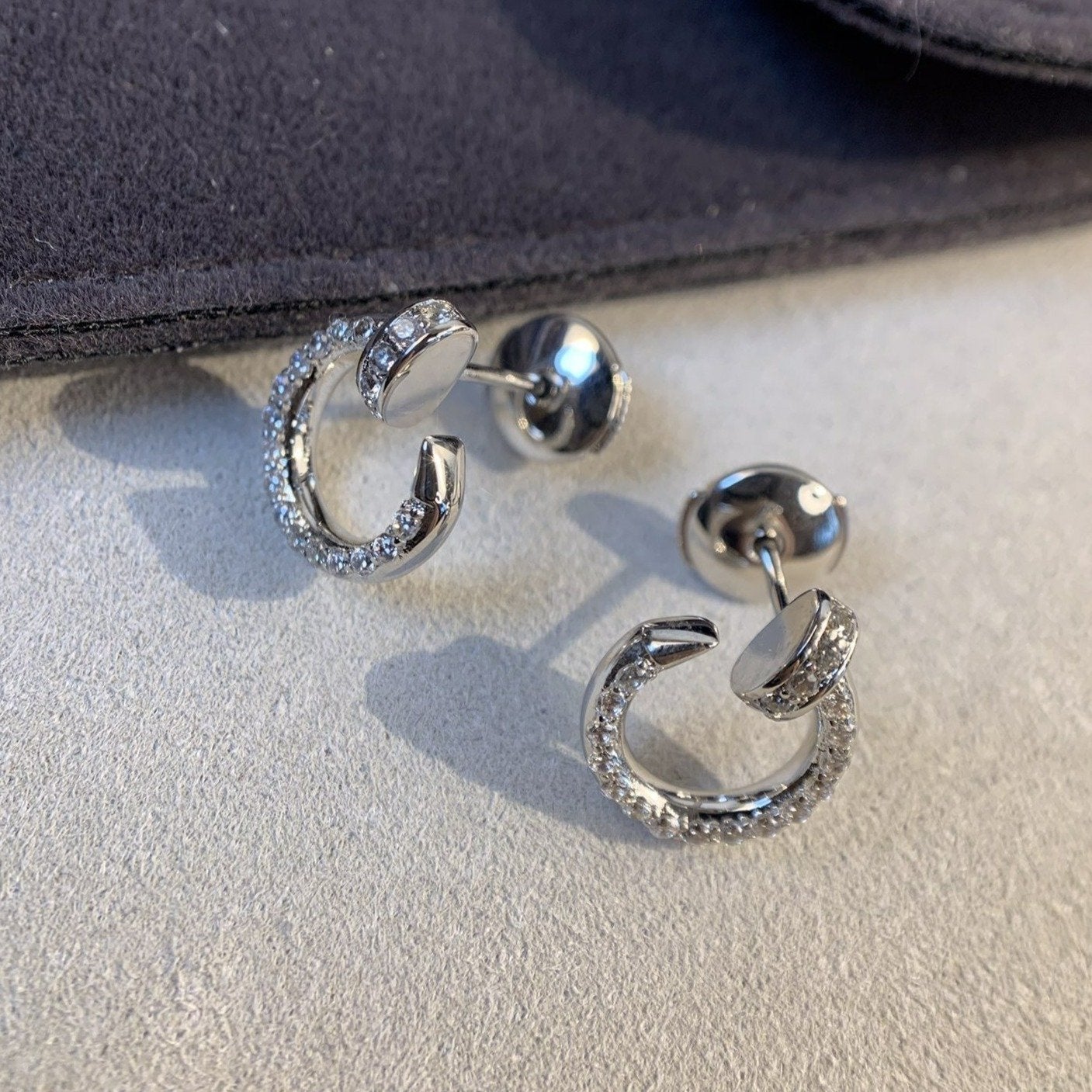 [Rose Jewellery]JUSTE EARRINGS SILVER DIAMONDS