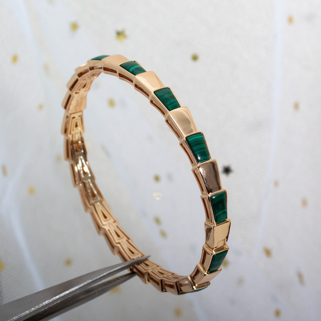 [Rose Jewellery]SERPENTI BRACELET PINK GOLD MALACHITE