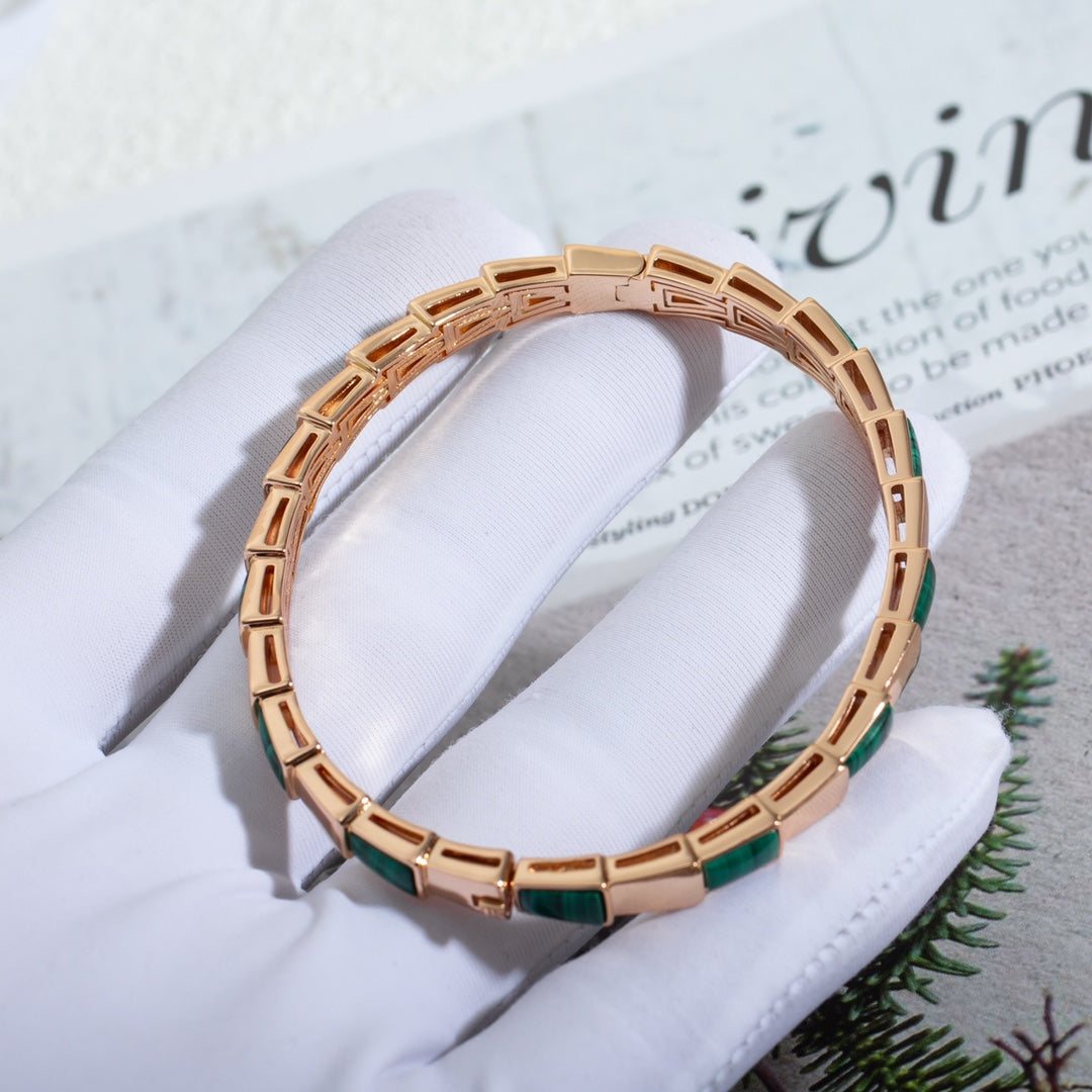 [Rose Jewellery]SERPENTI BRACELET PINK GOLD MALACHITE