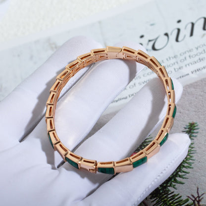 [Rose Jewellery]SERPENTI BRACELET PINK GOLD MALACHITE