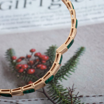 [Rose Jewellery]SERPENTI BRACELET PINK GOLD MALACHITE