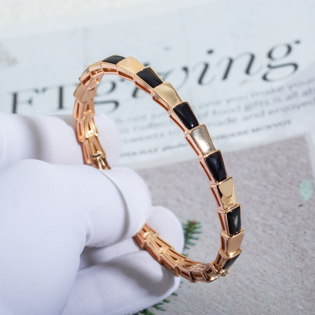 [Rose Jewellery]SERPENTI BRACELET PINK GOLD ONYX