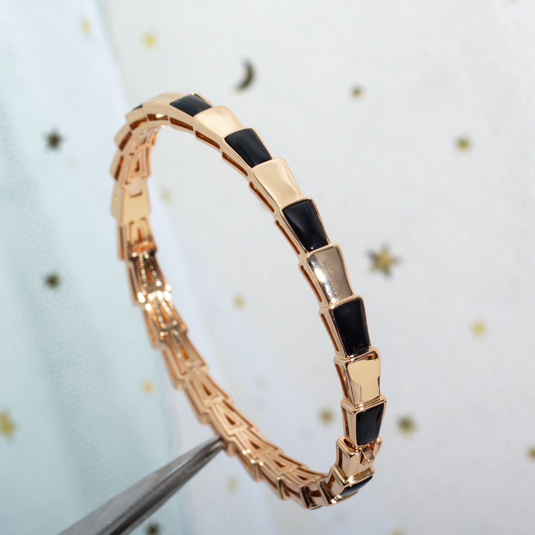 [Rose Jewellery]SERPENTI BRACELET PINK GOLD ONYX