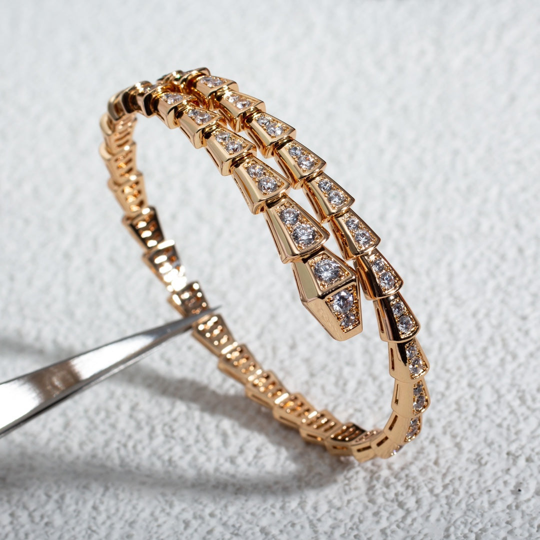 [Rose Jewellery]SERPENTI BRACELET 6.8MM PINK GOLD DIAMOND