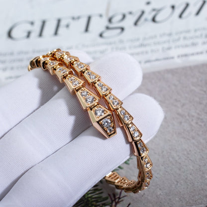 [Rose Jewellery]SERPENTI BRACELET 6.8MM PINK GOLD DIAMOND