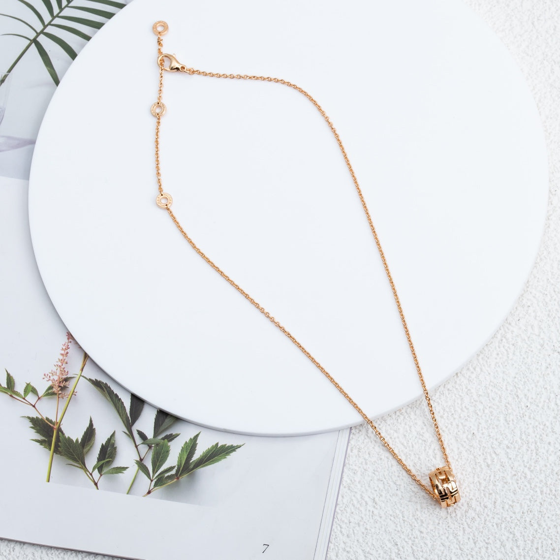 [Rose Jewellery]PARENTESI NECKLACE PINK GOLD