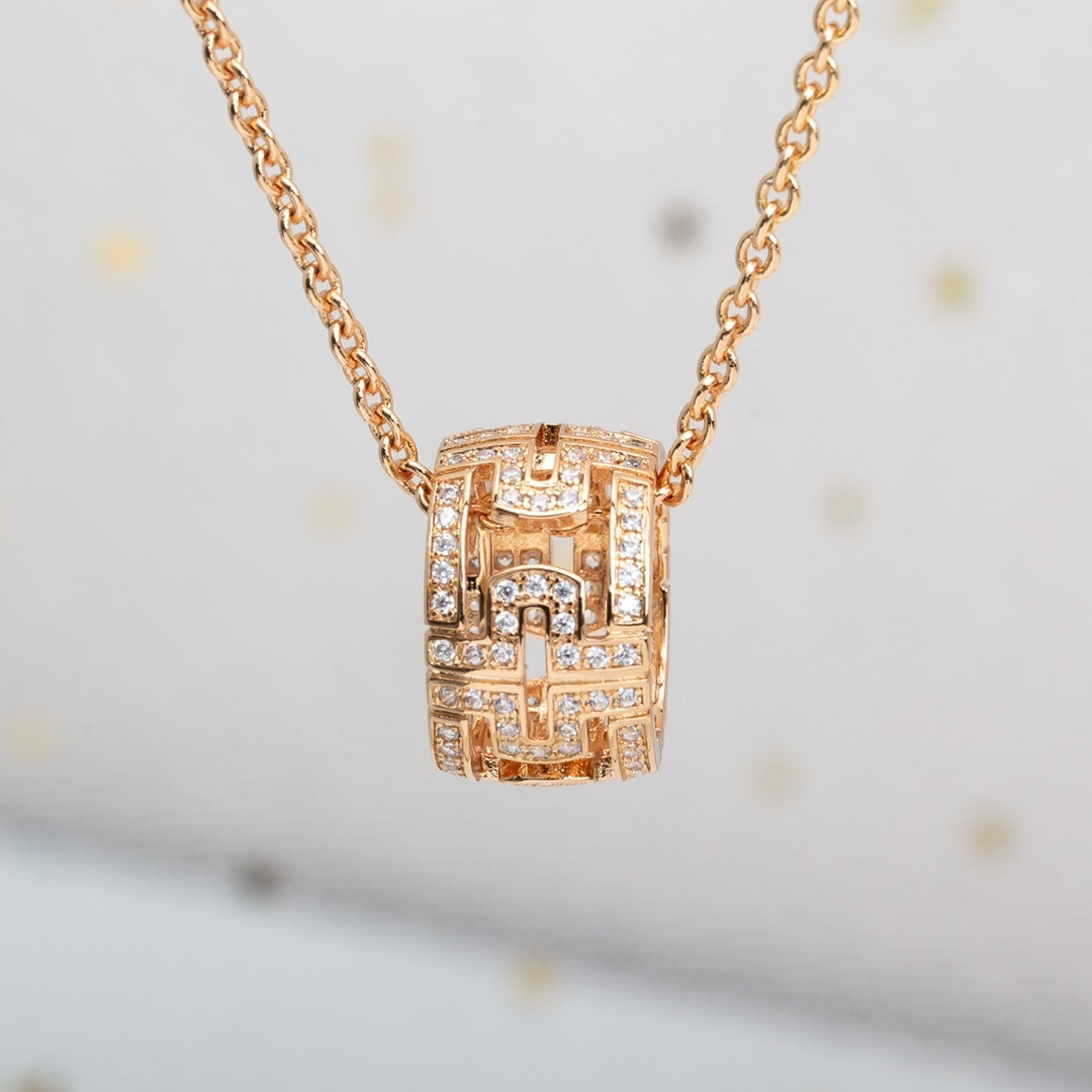 [Rose Jewellery]PARENTESI NECKLACE PINK GOLD DIAMOND