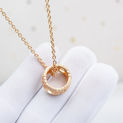 [Rose Jewellery]PARENTESI NECKLACE PINK GOLD DIAMOND