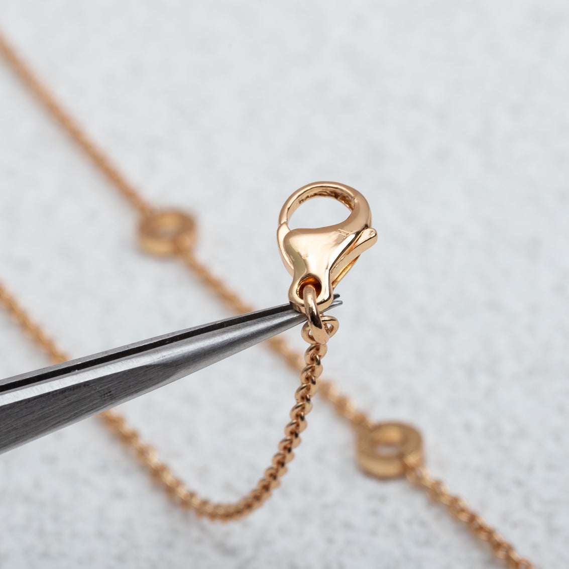 [Rose Jewellery]PARENTESI NECKLACE PINK GOLD DIAMOND