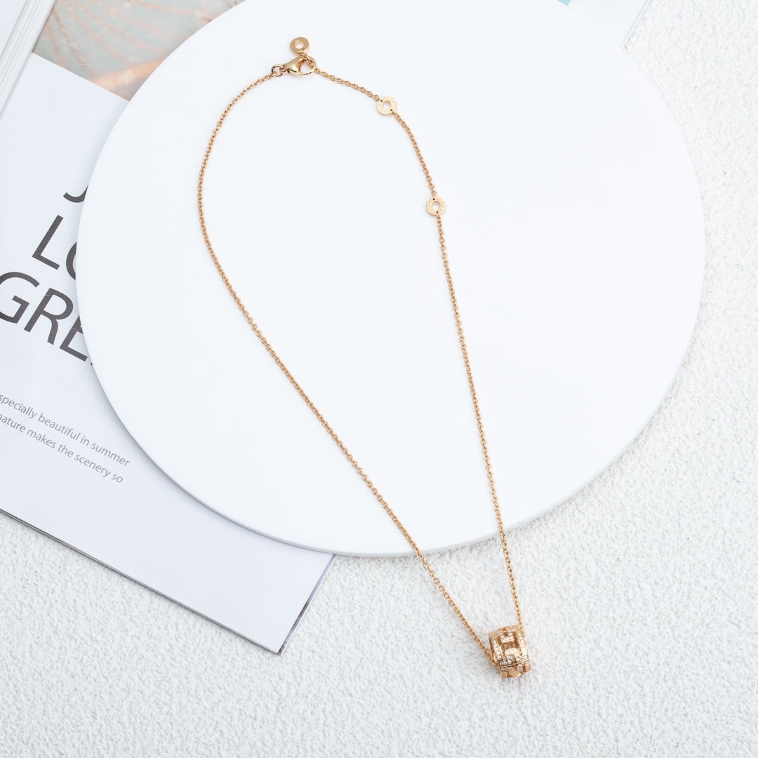 [Rose Jewellery]PARENTESI NECKLACE PINK GOLD DIAMOND