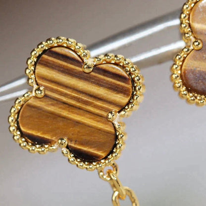 [Rose Jewellery]CLOVER  2 MOTIF  TIGER EYE CARNELIAN EARRINGS