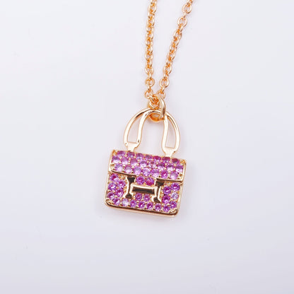 [Rose Jewellery]CONSTANCE PEDANT PURPLE DIAMOND NECKLACE