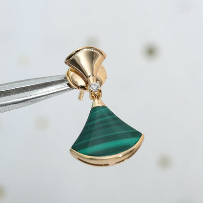 [Rose Jewellery]DREAM MALACHITE PINK GOLD EARRINGS