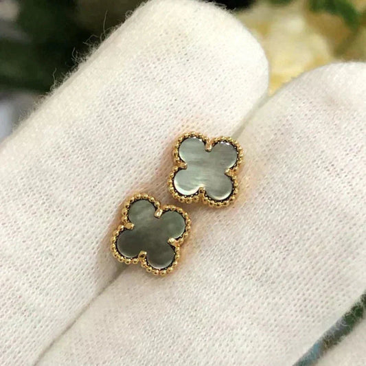 [Rose Jewellery]CLOVER MINI 9.5MM GRAY MOP EARRINGS