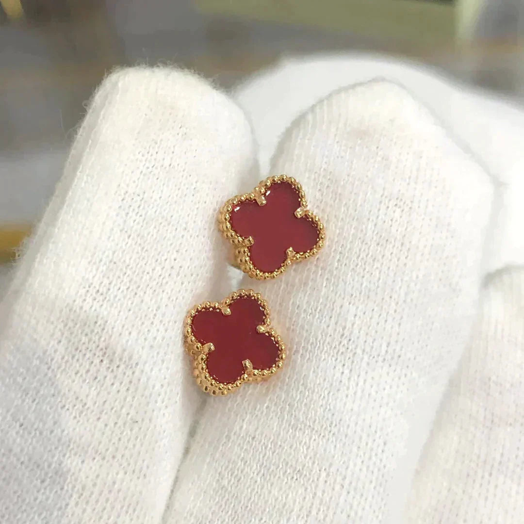 [Rose Jewellery]CLOVER MINI 9.5MM CARNELIAN EARRINGS