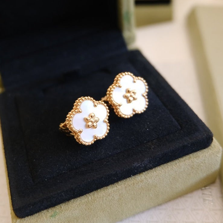 [Rose Jewellery]LUCKY PINK GOLD WHITE MOP EARRINGS