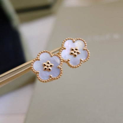 [Rose Jewellery]LUCKY PINK GOLD WHITE MOP EARRINGS