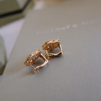 [Rose Jewellery]LUCKY PINK GOLD WHITE MOP EARRINGS