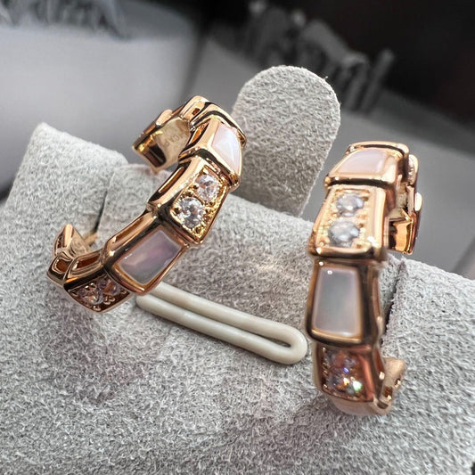 [Rose Jewellery]SERPENTI MOP PINK GOLD EARRINGS