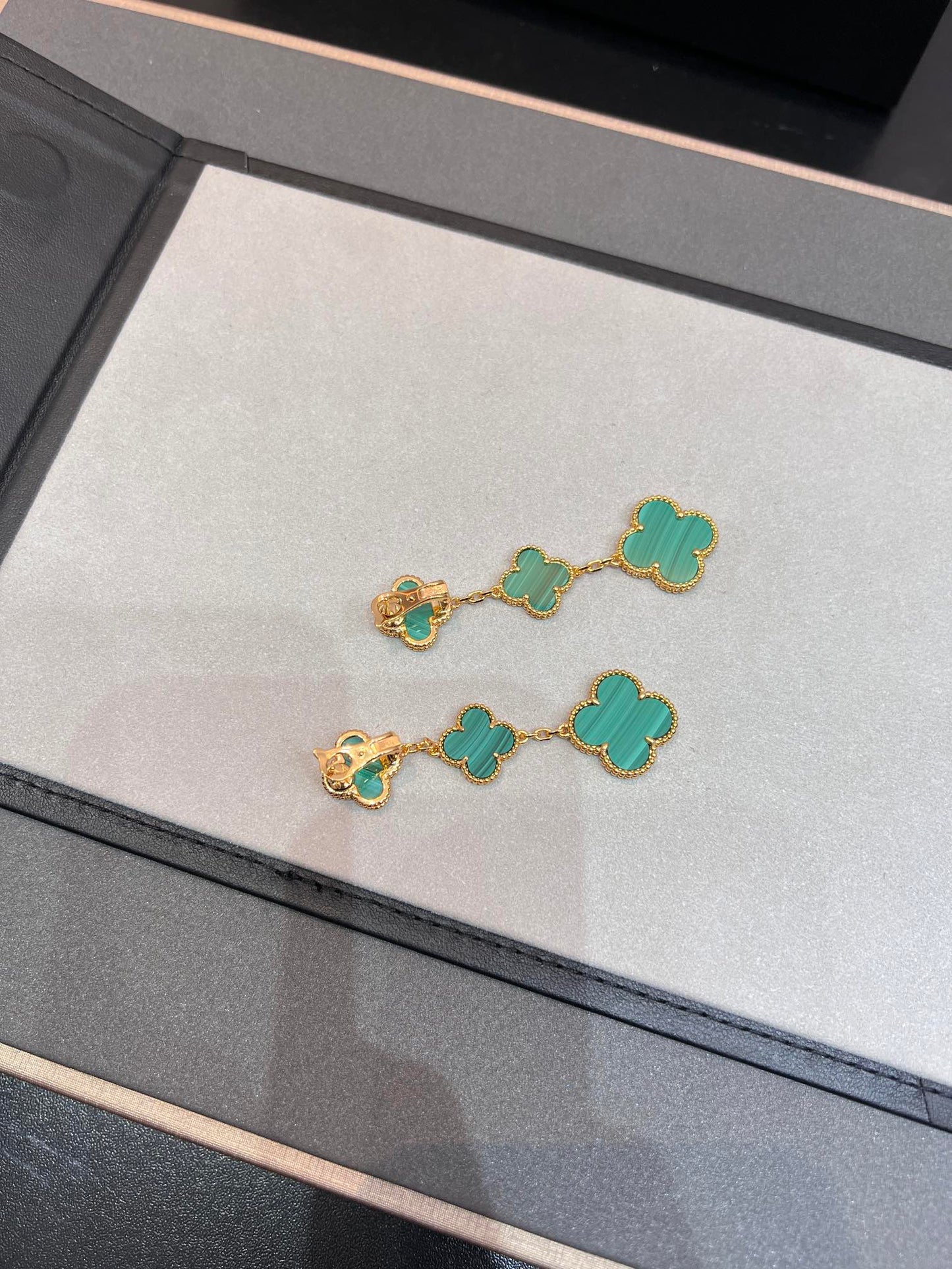 [Rose Jewellery]CLOVER MALACHITE 3 MOTIFS GOLD