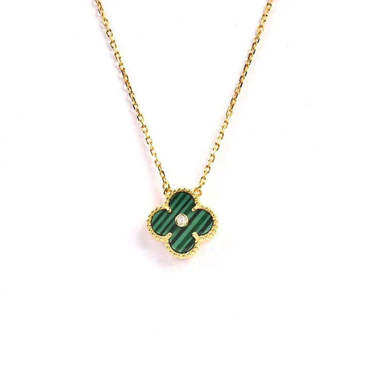 [Rose Jewellery]CLOVER 15MM DIAMOND TURQUOISE NECKLACE