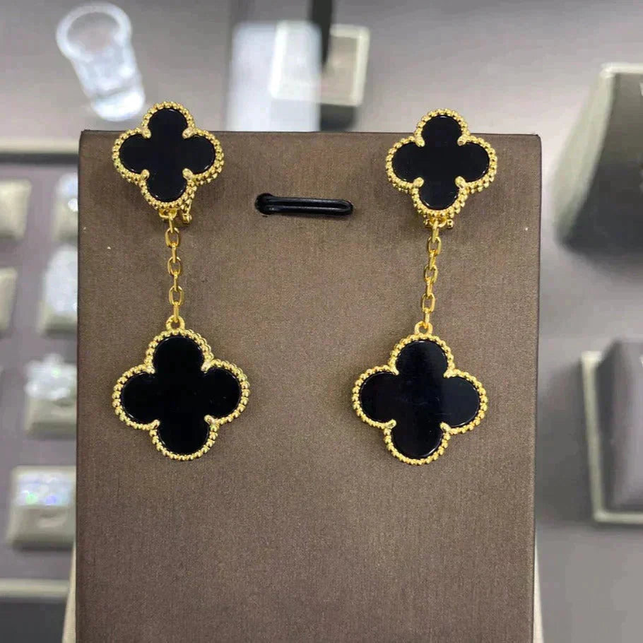 [Rose Jewellery]CLOVER 2 MOTIFS  EARRINGS (MULTIPLE CHOICESC