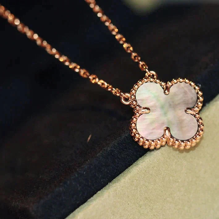 [Rose Jewellery]CLOVER 15MM  GRAY MOTHER OF PEARL NECKLACE