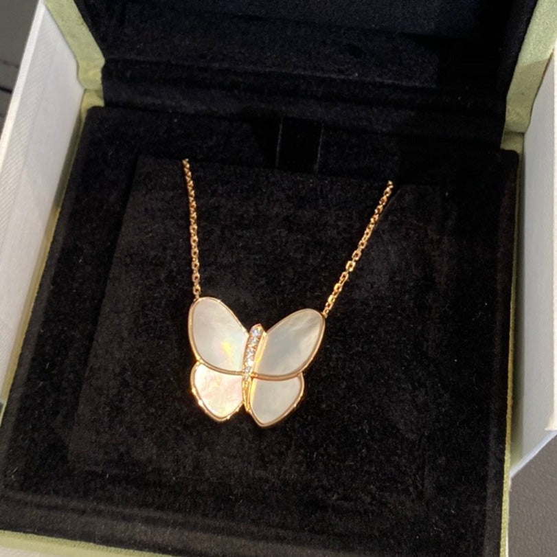 [Rose Jewellery]BUTTERFLY GOLD MOP DIAMOND NECKLACE