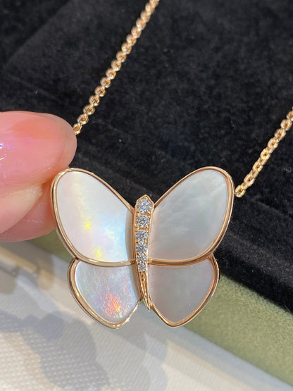 [Rose Jewellery]BUTTERFLY GOLD MOP DIAMOND NECKLACE