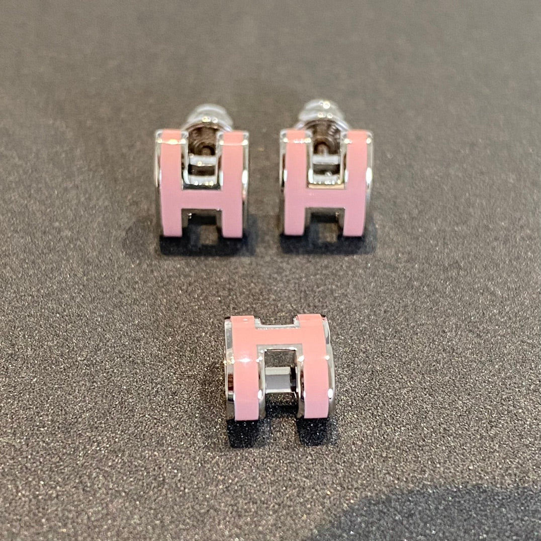 [Rose Jewellery]MINI POP H SILVER EARRINGS PINK